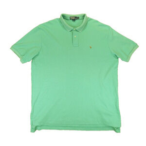 Polo Ralph Lauren Polo Shirt XXL Green Short Sleeve 100% Cotton Knit Casual